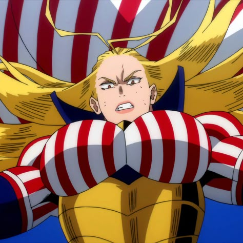 Stars And Stripes Mha Fanart, Stars And Stripes Mha, Shimura Boku No Hero, Ms America, Muscle Monster, Muscular Female, Sasuke Wallpaper, Anime Heroes, Mha Fanart