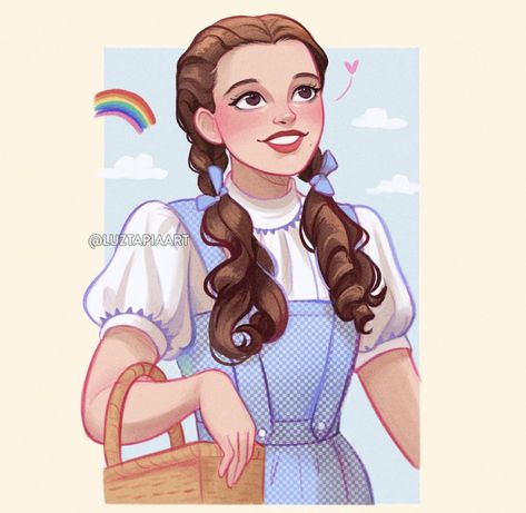 Luz Tapia Art, Dorothy Wizard Of Oz, Light Blue Fashion, Cute Drawlings, Instagram Light, Disney Fanart, Female Design, Time Drawing, The Wonderful Wizard Of Oz