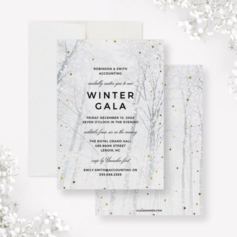 christmas fonts canva Business Invitation Card, Snow And Trees, Winter Wonderland Invitations, Winter Birthday Invitations, Winter Gala, Gala Invitation, Winter Invitations, Christmas Fonts Free, Diy Invitation