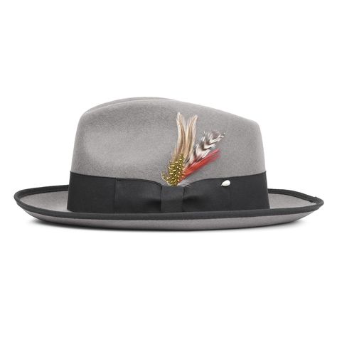 PRICES MAY VARY. 100% Wool STYLE AND QUALITY: our 100% wool men’s fedora hat adds a dashing element to your look. This wool fedora is an all-season crowd pleaser, and works well in both formal and casual settings. The grosgrain ribbon, feather and pearl-luster pin lend an air of casual elegance that’s sure to generate some admiring glances. VERSATILE: the fedora’s medium length brim, which measures about 2 3/8”, along with the teardrop crease and proportioned crown, provides tremendous fashion f Best Hats For Men, Ribbon Feather, Mens Dress Hats, Mens Fedora, Fedora Hat Men, Black Fedora, Trilby Hat, Fedora Hats, Wool Fedora