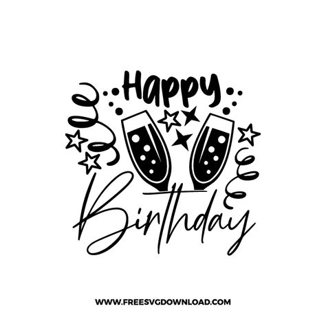 Birthday Svg Files Free, Happy Birthday Svg Free, Happy Birthday 7, Candle Svg, Happy Birthday Ashley, Birthday Graphics, Cricut Birthday Cards, Happy Birthday Free, Happy 75th Birthday