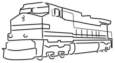 Train Sketch Simple, Train Line Art, Train Stencils Free Printable, Steam Locomotive Drawing, Steam Train Sketch, Steam Engine Trains Drawings, Train Clipart Black And White, Train Sketch, Train Drawing