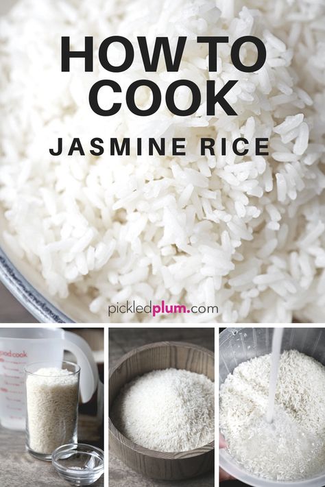 Cook Jasmine Rice, Perfect Jasmine Rice, Jasmine Rice Recipes, Rice On The Stove, Cooking Jasmine Rice, Meatless Main Dishes, How To Cook Rice, Jasmine Rice, Cooking Basics