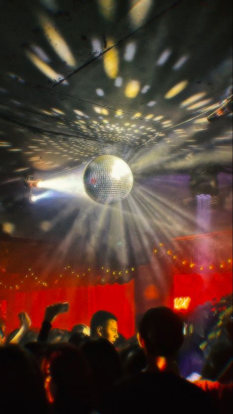 hangout, disco ball, neon light, smoke, aesthetics Disco Ball Lights, Disco Ball Aesthetic, Disco Aesthetic, Disco Ball Light, Ball Aesthetic, 18th Birthday Party, Disco Party, Light Show, 18th Birthday