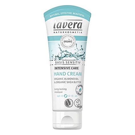 Lavera Intensive Care Basis Sensitiv Organic Almond Oil  Shea Butter Hand Cream  75ml25oz >>> Find out more about the great product at the image link.(This is an Amazon affiliate link and I receive a commission for the sales) Organic Hand Cream, Essential Oil Usage, Shea Butter Oil, Hand Moisturizer, Shea Butter Hand Cream, Organic Cosmetics, Dry Sensitive Skin, Organic Shea Butter, Organic Plants