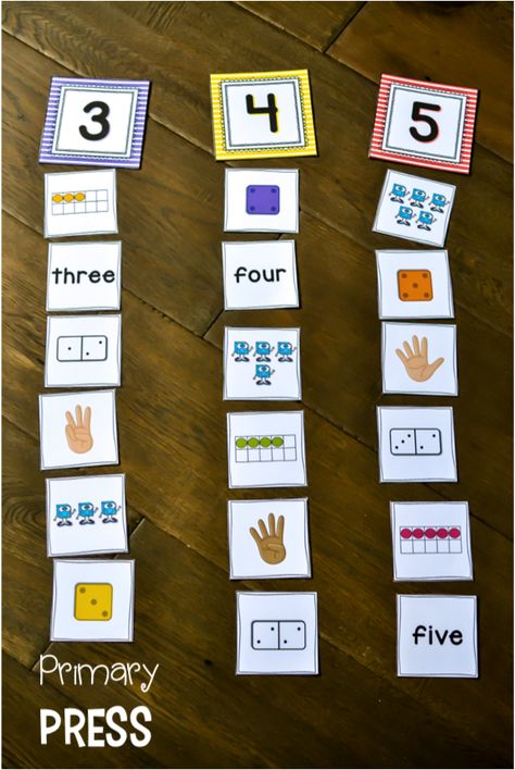 Primary Press: Numbers!! Number Representation Activities, Number Representation Kindergarten, Representing Numbers In Different Ways, Representing Numbers Kindergarten, Subitising Eyfs, Number Sorting Activities, Kindergarten Numeracy, Math Stations Kindergarten, Math Centers For Kindergarten