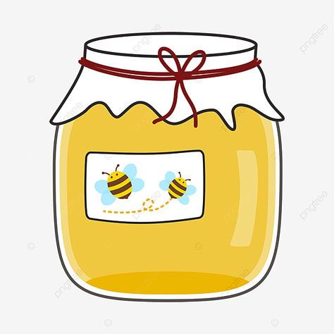 Honey Cartoon, Honey Drawing, Honey Clipart, Jar Clipart, Jar Of Honey, Typography Design Tutorial, Honey Jars, Bee Printables, Background Cartoon