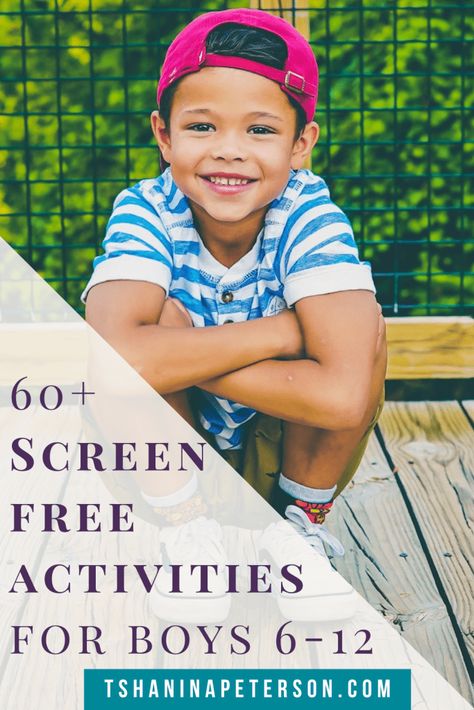 60+ One Person Screen Free Activities for Boys 6-12 Hobbies For Boys 10-12, Boys Activity Days Ideas, Things For Kids To Do When Bored, Activities For 6 Year Boy, Activities For Boys 8-10, Babysitting Activities For Boys, Clifford Activities, Screen Free Activities For Kids, Boy Sleepover