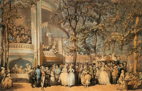 18th Century Masquerade, Vauxhall Gardens, Regency London, Pleasure Garden, Ronald Searle, Winter Play, The Dream Life, Chandelier Creative, Social Circles