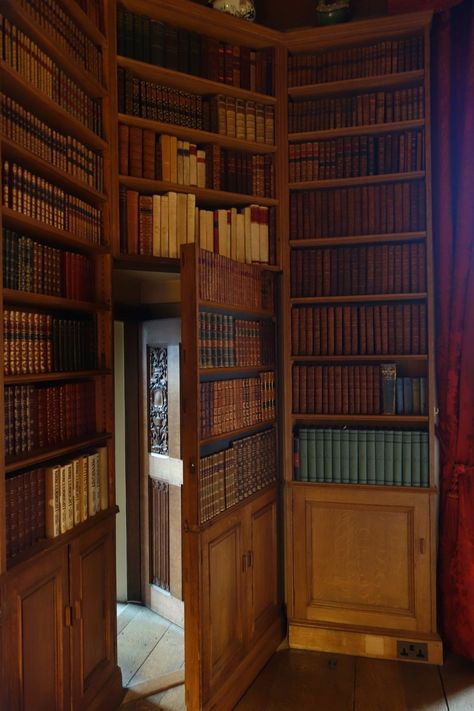 Any self respecting historic building has a hidden door or two! Here's ours in the private library. #hiddendoor #historicproperty #lovebooks https://t.co/qAUyHUGDbl Hidden Door In Library, Hidden Door Library, Library With Secret Door, Hidden Library Aesthetic, Private Library Room, Library Door, Hidden Rooms In Houses, Hidden Library, Tall Shelves