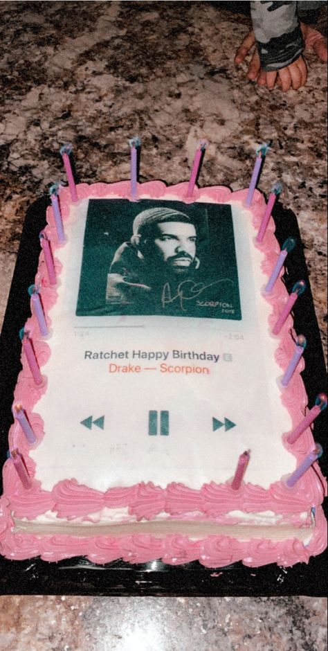 Drake Candle, Cake Phrases, Ratchet Happy Birthday, Drake Cake, Birthday Dream, Sweet 16 Inspo, Bday Cake Ideas, Birthday Ideas For Her, Custom Birthday Cakes