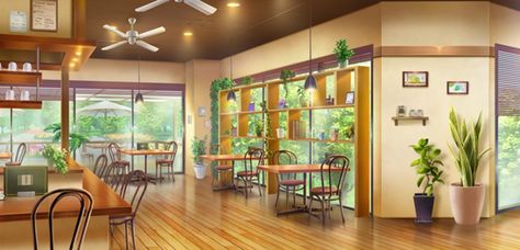 Gacha Cafe Background Inside, Anime Cafe Scenery, Gacha Life Backgrounds Cafe, Gacha Restaurant Background, Gacha Cafe Background, Anime Cafe, Cafe Background, Anime Houses, Background Anime