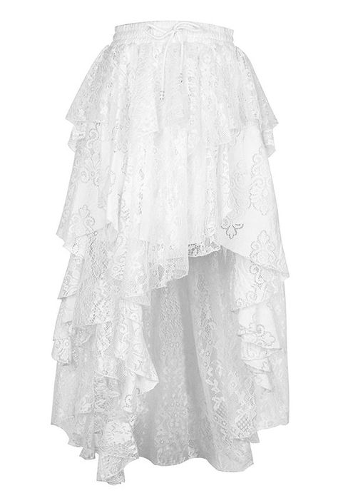 Nouveau produit : White lace skirt different layers elegant aristocrat Darkinlove Vous aimez ? / New product do you like ?  Prix: 57.90  #new #nouveau #japanattitude #jupes #gothique #gothic #elegant #aristocrat #mariage #wedding #skirt #fabrics #drape #lace #white #transparent #steampunk #darkinlove #kw159 White Gothic, White Flowy Ruffled Petticoat, White Victorian Skirt, White Lace Ruffled Petticoat, White Harajuku Style Ruffled Skirt, White Lace Ruffled Mini Skirt, Cocktail Skirts, White Goth, Steampunk Skirt