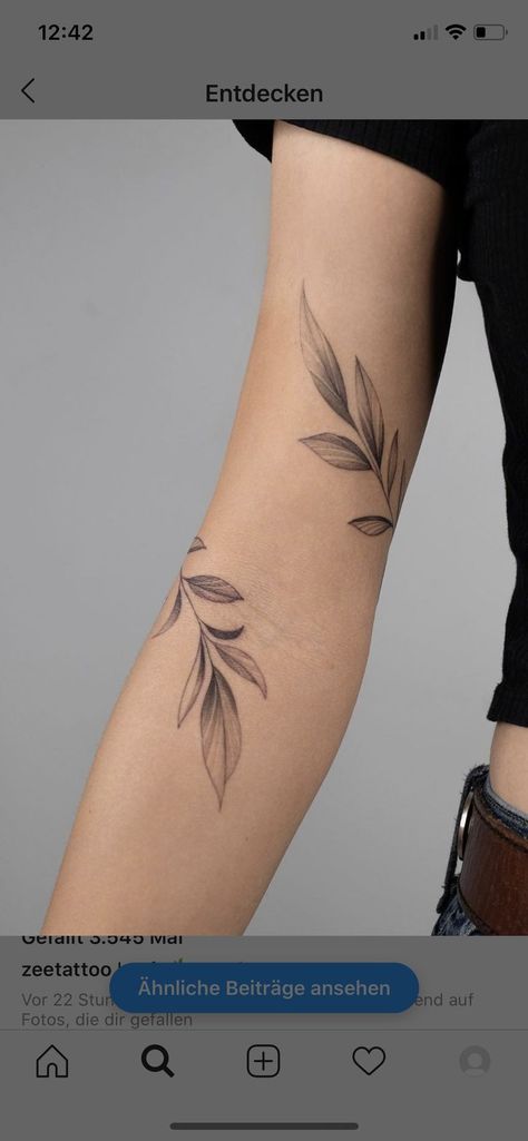 Botanical Wrap Tattoo, Underarm Tattoo, Floral Back Tattoos, Wrap Around Tattoo, Wrap Tattoo, Elbow Tattoos, Geniale Tattoos, Stylist Tattoos, Elegant Tattoos