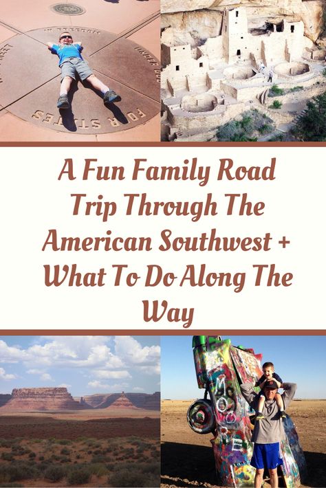 Four Corners Monument, Southwest Travel, Cadillac Ranch, Family Road Trip, Road Trip Adventure, Family Road Trips, Road Trip Hacks, Road Trip Essentials, American Southwest