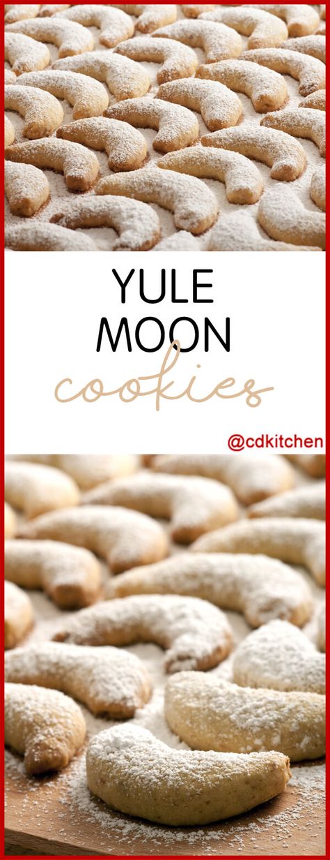 Moon Cookies Recipe, Yule Traditions, Yule Celebration, Solstice Party, Moon Cookies, Kitchen Witch Recipes, Vanilla Recipes, Vanilla Glaze, Chocolate Caliente