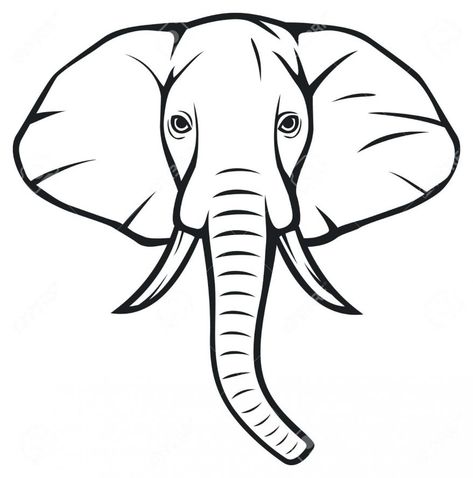 Baby elephant outline free download jpg Elephant Face Drawing, Elephant Head Drawing, Elephant Line Drawing, Head Drawings, Elephant Template, Head Outline, Elephant Outline, Elephant Photography, Outline Template