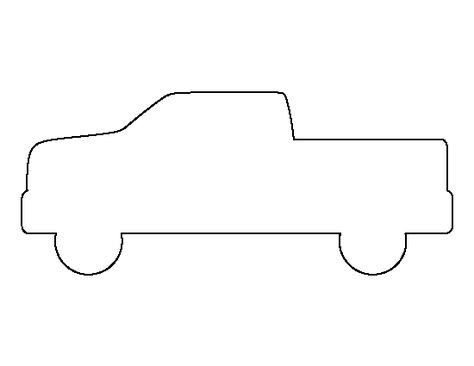 Pickup truck pattern. Use the printable outline for crafts, creating stencils, scrapbooking, and more. Free PDF template to download and print at http://patternuniverse.com/download/pickup-truck-pattern/ Truck Cutout Template, Printable Truck Template, Felt Truck Pattern, Truck Diy Ideas, Truck Template Free Printable, Car Template Free Printable, Car Coloring Pages Free Printable, Truck Outline, Truck Template