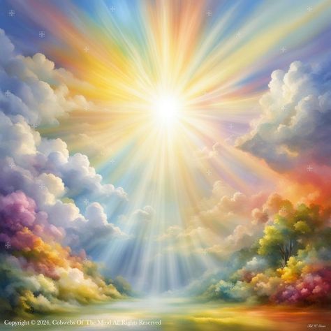 Heaven Background Landscape, Heavenly Backgrounds, Rainbow Wallpaper Backgrounds, Heaven Painting, Church Images, Cross Wallpaper, Diy Rhinestone, Sky Design, Rainbow Wallpaper