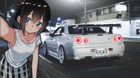 Jdm Girls, 1366x768 Wallpaper Hd, 90s Wallpaper Hip Hop, Car Banner, Hd Wallpapers For Laptop, Nissan Gtr R34, R34 Gtr, Gtr R34, Jdm Wallpaper