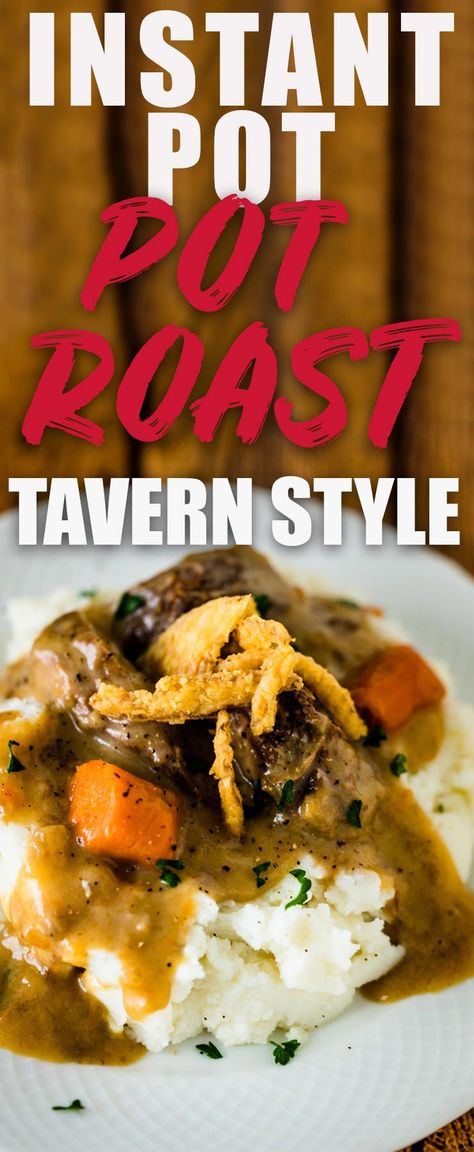 Instant Pot Pot Roast-- A Sunday dinner-worthy meal made in about an hour thanks to the Instant Pot and just a handful of ingredients.  via @heatherlikesfood Pot Roast Instant Pot, Pot Roast With Gravy, Roast Instant Pot, Roast With Gravy, Instant Pot Pot Roast, Weeknight Dinner Recipes Easy, Recipe 30, Insta Pot, Instapot Recipes