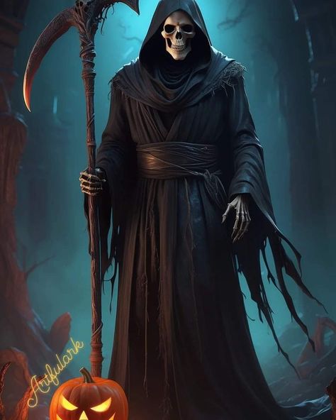 Grin Reaper, Halloween Reaper, Spooky Halloween Pictures, Male Character, The Grim, Halloween Pictures, Dead Man, Grim Reaper, Life Facts