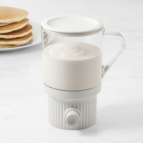 Williams Sonoma Breakfast Batter Dispenser | Williams Sonoma Batter Dispenser, New Kitchen Gadgets, Kitchen Gear, Kids Pottery, Pancake Batter, Nordic Ware, Cooking Accessories, Cooking Appliances, Kitchen Equipment