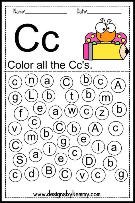 Letter Recognition Activities Preschool Free Printables, Letter H Activities For Preschool, Letter C Worksheet, Alphabet Learning Activities, Free Preschool Printables Alphabet, C Worksheet, Letter Writing For Kids, Worksheet For Preschoolers, Letter C Activities