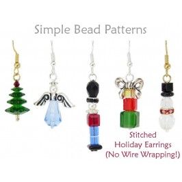 DIY Christmas Earrings Jewelry Making Tutorial Beading Pattern Angel Soldier, Snowman Angel, Diy Christmas Earrings, Making Jewelry For Beginners, Tree Snowman, Holiday Beading, Holiday Earrings, Christmas Bead, Beading Tutorial