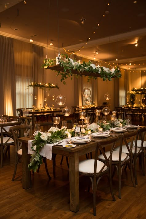 A love of the great outdoors inspired this darling Chicago duo to create a breathtaking garden party in their downtown Chicago location. Think hanging floral centerpieces, a natural green and white co... Ivy Room, Wedding Venues Chicago, Diy Winter Wedding, Wedding Brunch Reception, Small Wedding Venues, Winter Wedding Venues, Smallest Wedding Venue, Winter Wedding Decorations, Wedding Floral Centerpieces