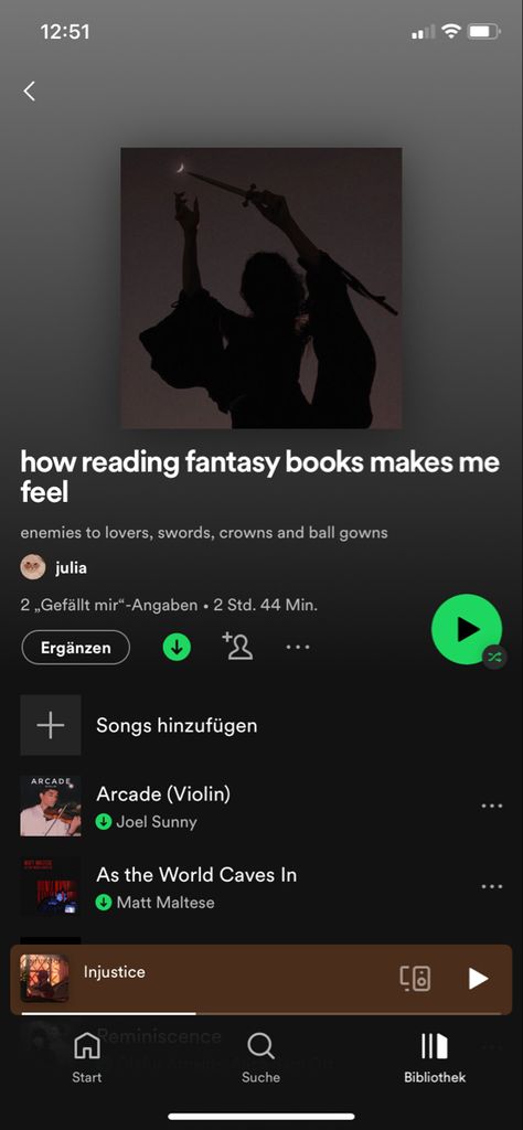 Playlist Based On Books, Downtown Playlist Names, Book Playlists Spotify, Book Playlist Names, Fantasy Playlist Names, Disney Playlist Name Ideas, Best Spotify Playlists For Every Mood, Fantasy Spotify Playlist, Book Reading Playlist