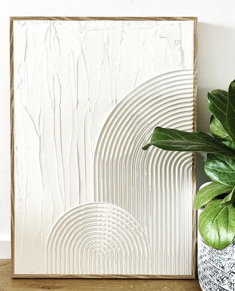 Spackle Art Texture Diy Canvas, Diy Textured Wall, Diy Textured Wall Art, Diy Tableau, Wall Art Projects, Cuadros Diy, Wall Art Tutorial, Diy Plaster, Diy Abstract Canvas Art