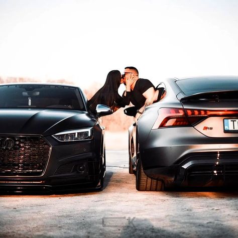 His And Her Cars Relationship Goals, Prewedding Outfit Ideas, His And Hers Cars, Car Engagement Photos, Wedding Shoot Ideas, Car Poses, Biker Photoshoot, Pre Wedding Shoot Ideas, Black Couple Art