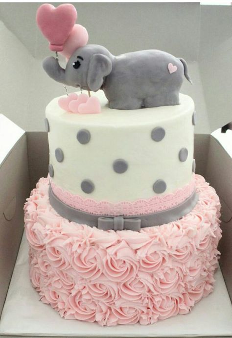 Torturi Baby Shower, Elephant Birthday Cakes, Baby Shower Cake Designs, Elephant Baby Shower Cake, Elephant Cakes, Elephant Baby Shower Theme, Ideas Baby Shower, Elephant Birthday, Trendy Baby Shower Ideas