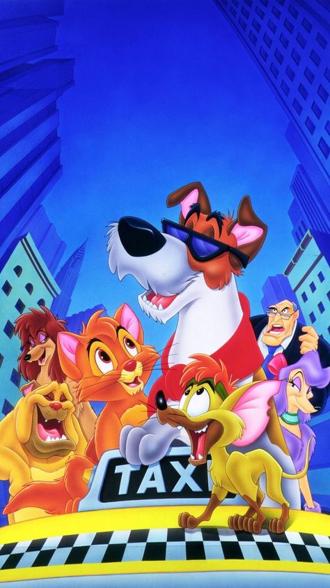 Oliver And Company Wallpaper, Wallpapers For Phone, Tom Y Jerry, Oliver And Company, Images Disney, Disney Background, The Hound, Disney Posters, Disney Phone Wallpaper