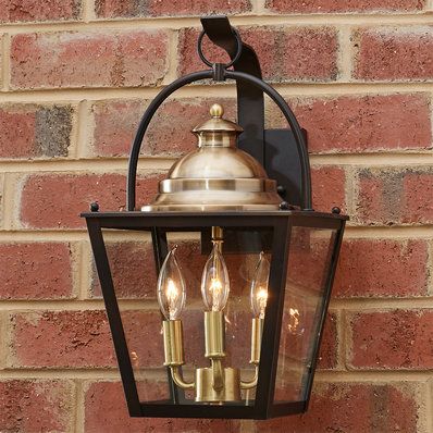 Blakely Contrast Outdoor Wall Light - Large Lantern Styling, Exterior Wall Light Fixtures, Front Door Lighting, Exterior Light Fixtures, Small Lanterns, Exterior Wall Light, Garage Lighting, Shades Of Light, House Exteriors