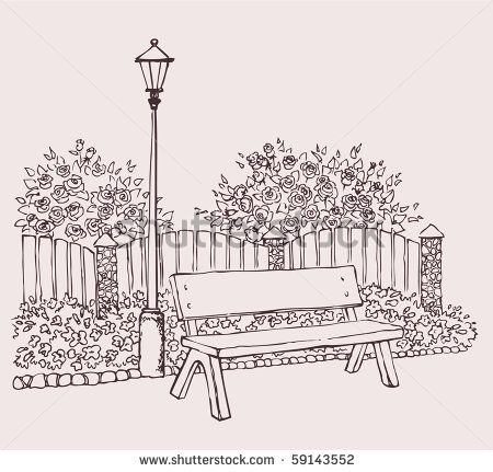 park bench sketch - Google Search Bench Sketch, Architecture Drawing Art, Sketchbook Ideas, Landscape Drawings, Urban Sketching, Art Drawings Sketches Simple, Street Light, Rose Garden, Art Drawings Simple