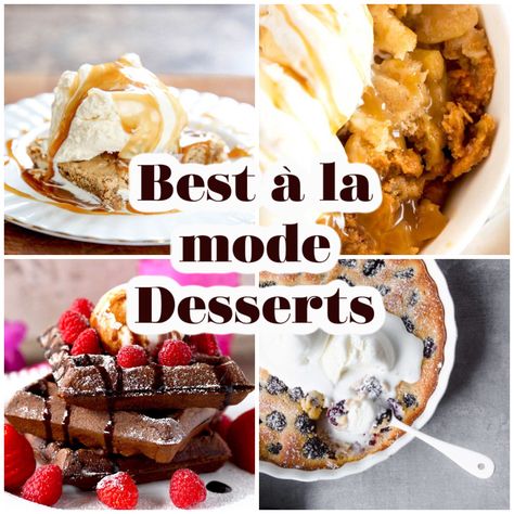 16 Best à la Mode Dessert Recipes - What Does à la Mode Mean Pie And Ice Cream, Frosty Ice Cream, Slow Cooker Apple Crisp, Peach Dumplings, Chocolate Chip Pie, Pie A La Mode, Scoop Of Ice Cream, Slow Cooker Apples, Dessert Toppings