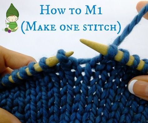 How to Make One Stitch in Knitting Knitting Increase, Bamboo Knitting Needles, Knitting Hacks, Knitting Help, Knitting Basics, Knit Basket, Crochet Humor, Knitting Instructions, Knitting For Beginners