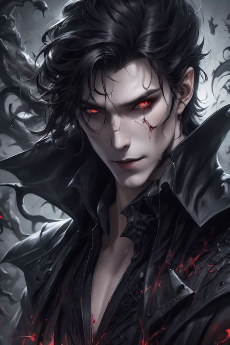 Hot Male Vampire Art, Vampire Man Art, Vampire Character Art Male, Vampire Male, Male Vampire, Rp Characters, Roleplay Characters, Fantasy Fashion, Fantasy Character Design