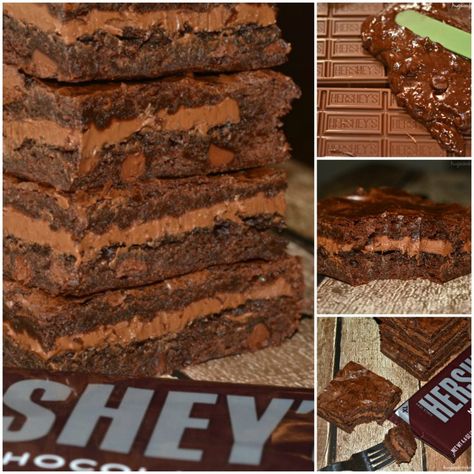 Brownies With Hershey Bars, Desserts Using Hershey Bars, Recipes With Hershey Bars, Hershey Syrup Brownies Recipes, Hersheys Brownies, Brownies With Candy Bars In The Middle, Reeces Pieces Brownies, Hershey Brownies, Hershey’s Syrup Brownies