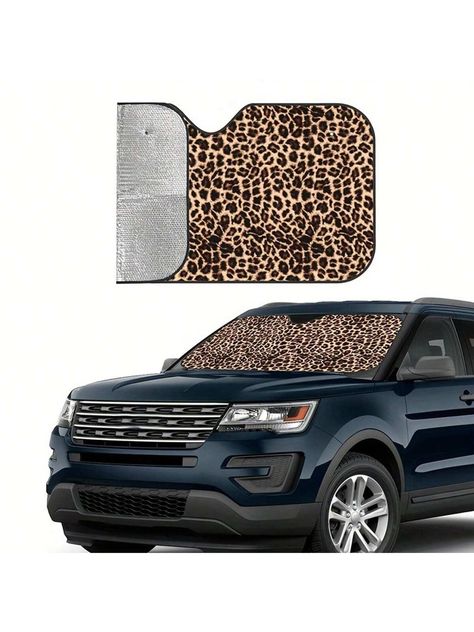 Stylish Leopard Print Car Windshield Sunshade: Stay Cool and Protected on the Road - one-size -  #Car #Cool #Leopard #onesize #Print #protected #road #Stay #Stylish #Sunshade #Windshield Cute Car Accessories Interiors Ideas, Girly Car Decor, Jeep Sahara, Car Umbrella, Scorching Sun, Girly Car Accessories, Car Deco, Cool Car Accessories, Girly Car