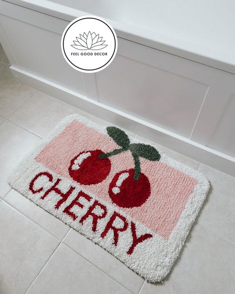 Cherry Kitchen, Tufted Rug, Dream Room, House Inspo, New Room, Dorm Room, Room Makeover, Room Inspo, Cherry