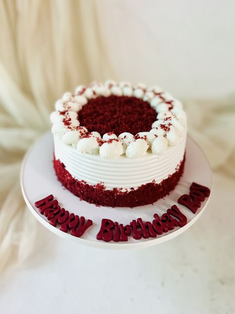 Red Velvet Cake Design Birthdays, Velvet Birthday Cake, Red Velvet Birthday, Red Velvet Birthday Cake, Birthday Cake For Boyfriend, Brain Storming, Cake For Boyfriend, Basic Cake, Purple Cakes