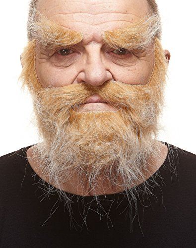 Mustaches Self Adhesive, Novelty, Realistic, Fake, Traper Fake Beard, and Eyebrows, Blond Color Best Halloween Costumes & Dresses USA Real Portrait, Realistic Costumes, Fake Eyebrows, Fake Mustache, Makeup Collage, Fake Beards, Fake Mustaches, Comb Over Haircut, Wet Hands