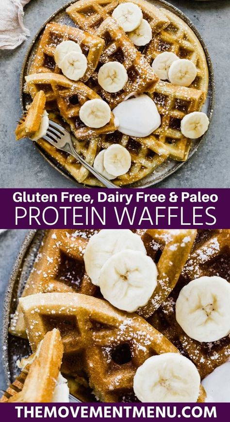 Waffle Recipe Fluffy, Paleo Pumpkin Waffles, Protein Waffle Recipe, Dairy Free Waffles, Breakfast Paleo, Paleo Waffles, Waffles Breakfast, Dairy Free Protein, Keto Protein