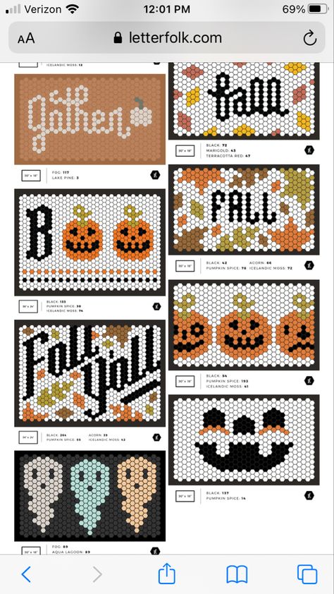 Letterfolk Tile Mat Ideas Fall, Tilemat Letterfolk Ideas, Tile Doormat, Tile Mat Ideas, Letterfolk Tile Mat, Letterfolk Mat, Hexie Patterns, Letter Folk, Halloween Mats