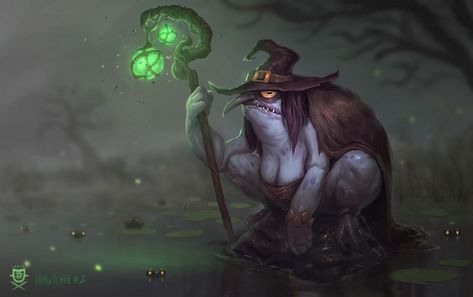 Scary Frog, Frog Monster, Frog Witch, Spooky Illustration, Witch Characters, Dnd Monsters, Photoshop Painting, Monster Art, Halloween Spooky