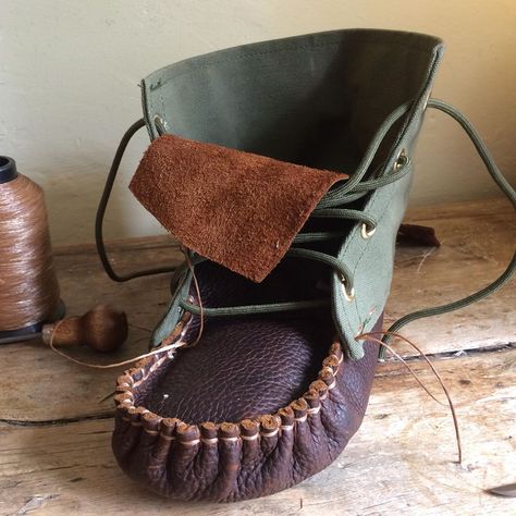 Make Moccasins Diy, Brown Leather Moccasins With Stitched Sole, Brown Moccasins With Stitched Sole, Leather Moccasins Pattern, Earthing Moccasins Pattern, Outdoor Leather Lace-up Moccasins, Earthing Shoes, Diy Moccasins, Homemade Shoes