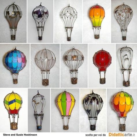 Hot Air Balloon Craft, Diy Hot Air Balloons, Light Bulb Art, Light Bulb Crafts, Diy Project Ideas, Hot Air Balloon Decorations, Balloon Lights, Balloon Crafts, Dekor Diy